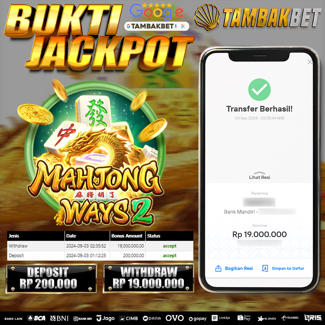 BUKTI JACKPOT SLOT TAMBAKBET