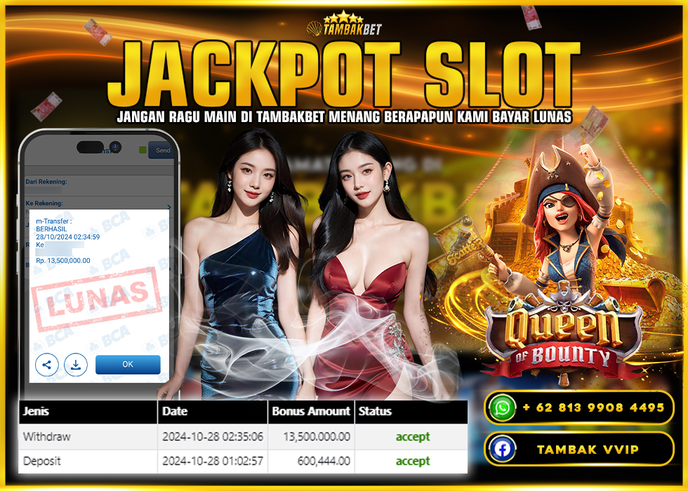 BUKTI JACKPOT SLOT QUEEN OF BOUNTY  DI TAMBAKBET