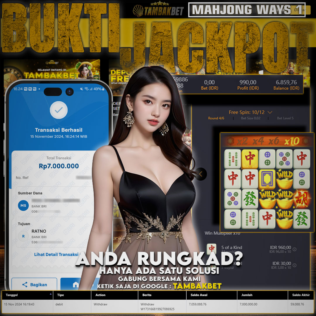 BUKTI JACKPOT MAHJONG WAYS GACOR BANGET